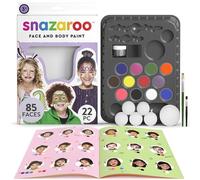 Snazaraoo 1172247 Ultimate - Set de fiesta con purpurina orgánica, 12 colores de maquillaje, 1 purpurina orgánica, gel fijador, 2 pinceles, 6 esponjas, instrucciones (idioma español no garantizado