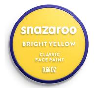 Snazaroo - Pintura facial y corporal, 18 ml, color amarillo brillante, profesional a base de agua, pastilla de aquacolor individual para adultos, niños y efectos especiales