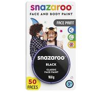 Snazaroo- Kinderschminke Pintura facial, Color negro, 18 ML BLISTER (1119111)