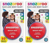 SNAZAROO 18ML BLISTER ROJO BRILLANTE (Paquete de 2)