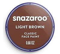 Snazaroo - Pintura facial y corporal, 18 ml, color marrón claro, profesional a base de agua, pastilla de aquacolor individual para adultos, niños y efectos especiales