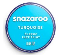 Snazaroo - Pintura facial y corporal, 18 ml, color turquesa, profesional a base de agua, pastilla de aquacolor individual para adultos, niños y efectos especiales