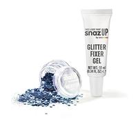 Snazaroo Bio Glitter Kit Pintura Facial y Corporal Purpurina Biodegradable Color Azul Océano 5g + Fijador