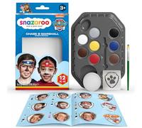 Snazaroo Kit Maquillaje Patrulla Canina Chase & Marshall - Aguacolores para Niños Y Adultos, 8 Colores, 1 Plantilla, 1 Pincel, 1 Esponja, 1 Guía, Base Agua, Maquillaje Pintacaras