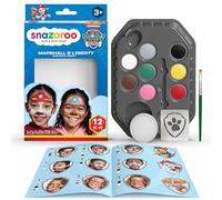 Snazaroo Kit Maquillaje Patrulla Canina Marshall & Liberty - Aguacolores para Niños Y Adultos, 8 Colores, 1 Plantilla, 1 Pincel, 1 Esponja, 1 Guía, Base Agua, Maquillaje Pintacaras