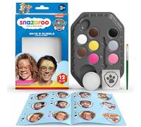 Snazaroo Kit Maquillaje Patrulla Canina Skye & Rubble - Aguacolores para Niños Y Adultos, 8 Colores, 1 Plantilla, 1 Pincel, 1 Esponja, 1 Guía, Base Agua, Maquillaje Pintacaras