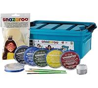Snazaroo - Maleta, 6 colores y gel brillo con 3 pinceles, 2 esponjas y libro de