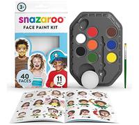 Snazaroo - Paleta de maquillaje para cara con 8 Pastillas + Pincel y Esponja - Aventura