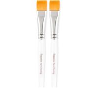 Snazaroo - Pincel profesional para pintura facial, ancho plano, color blanco (Paquete de 2)