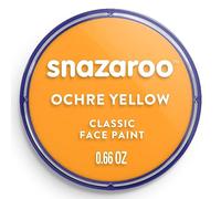 Snazaroo - Pintura facial y corporal, 18 ml, color amarillo ocre, profesional a base de agua, pastilla de aquacolor individual para adultos, niños y efectos especiales