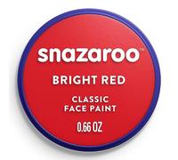 Snazaroo Pintura Facial Y Corporal, 18 ml, Rojo Brillante, profesional a base de agua, pastilla de aquacolor individual para adultos, niños y efectos especiales