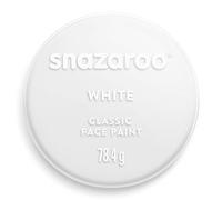 Snazaroo - Pintura facial y corporal, 75 ml, color blanco, profesional a base de agua, pastilla de aquacolor individual para adultos, niños y efectos especiales