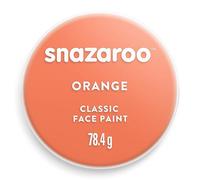 Snazaroo - Pintura facial y corporal, 75 ml, color naranja, profesional a base de agua, pastilla de aquacolor individual para adultos, niños y efectos especiales