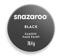 Snazaroo - Pintura facial y corporal, 78.4g , color negro, profesional a base de agua, pastilla de aquacolor individual para adultos, niños y efectos especiales