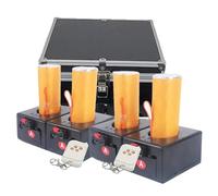 SNBGRYE Base para Fuegos Artificiales, 4/6/8 Receptores De Fuegos Artificiales FríOs, con Maleta + 2 Mandos A Distancia, Distancia: 100 Metros, para Representaciones Teatrales, Bodas,4PCS