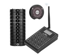 SNBGRYE Buscapersonas InaláMbrico para Restaurantes, MáQuina para Llamar A Clientes con Plato Redondo, con Receptores 10/20/30, Distancia De 1000M, 3 Modos De Llamada, BateríA De 300 Mah,10Pagers