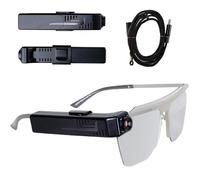 SNBGRYE CáMara para Gafas, CáMara WiFi Inteligente, Gran Angular De 72°, Alcance De 30 M, con Tarjeta De Memoria De 64g + FuncióN De VisióN Nocturna, Admite Video, GrabacióN De Video