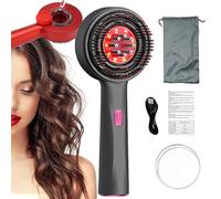 SNBGRYE Cepillo EléCtrico para Masaje del Cuero Cabelludo, Aplicador De Aceite para El Cabello 2 En 1, 3 Modos, 72 Dientes Redondos + 8 Bolas De Rodillo, Masaje del Cuero Cabelludo De 360°,Grey