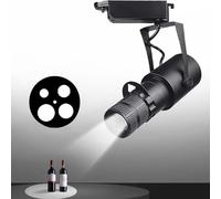 SNBGRYE Foco LED, Foco Profesional para Teatro/Escenario, Ajuste De Apertura De 4 Niveles, Foco con Zoom De Pista, Bar, Restaurante, Foco De Pared De Fondo,20W-3000K