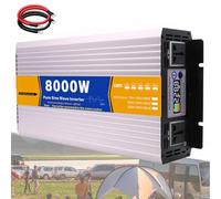 SNBGRYE Inversor De Onda Sinusoidal Pura De 3000W 4000W 5000W 6000W 8000W, Convertidor De CC (12V/24V/48V/60V/72V) A CA (110V/220V), Pantalla LCD, Caravanas, Camping Y Viajes.,8000W-48Vto220V
