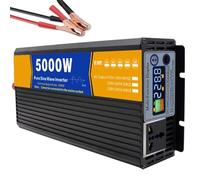 SNBGRYE Inversor De Onda Sinusoidal Pura De 3000W 4000W 5000W 6000W 8000W, Convertidor De CC (12V/24V/48V/60V/72V) A CA (110V/220V), Pantalla LCD, Caravanas, Camping Y Viajes.,5000W-24Vto110V