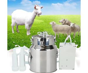 SNBGRYE OrdeñAdora De Cabras 14L, OrdeñAdora De VacíO Pulsante, Parada AutomáTica De Leche Llena | OrdeñO Manual Simulado, con 2 Tazas De Leche, para Ganado, Ovejas, Granja,Sheep