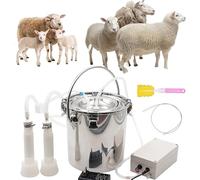 SNBGRYE OrdeñAdora De Cabras - 3L 5L 10L, OrdeñAdora EléCtrica PortáTil De PulsacióN con 2 Tazas De Té, Parada AutomáTica | Ajuste De Velocidad, para Vacas, Ovejas Y Cabras,Sheep-10L