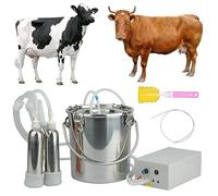 SNBGRYE OrdeñAdora De Cabras - 3L 5L 10L, OrdeñAdora EléCtrica PortáTil De PulsacióN con 2 Tazas De Té, Parada AutomáTica | Ajuste De Velocidad, para Vacas, Ovejas Y Cabras,Cattle-10L