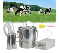 SNBGRYE OrdeñAdora EléCtrica (3L/5L/10L), OrdeñAdora con Bomba De VacíO Pulsante, Parada AutomáTica Cuando La Leche Está Llena, con 2 Tazas De OrdeñO, para Vacas, Cabras,Cattle-3L
