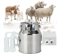 SNBGRYE OrdeñAdora EléCtrica para Cabras (3L/5L/10L/14L), OrdeñAdora con Bomba De VacíO Pulsante, Parada AutomáTica Cuando Está Llena De Leche, SuccióN Ajustable, para Cabras Y Ovejas,10L