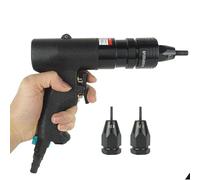 SNBGRYE Pistola Remachadora NeumáTica, MáQuina Remachadora para Tuercas PortáTil, con 2 Cabezales Autoblocantes (M3+M4 / M5+M6 / M8+M10), Herramienta para Remachar Tuercas NeumáTicas,800
