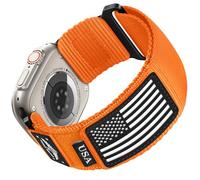SNBLK Correa deportiva de nailon resistente compatible con Apple Watch Ultra, correa de velcro de bandera de rayas para iWatch Ultra 2 para hombres de 49 mm, 46 mm, 45 mm, 44 mm, 42 mm, Series 10 9 8