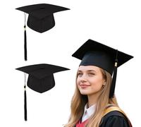 SNBUHA 2 Pcs Sombrero de Graduación, Ajustable Birrete graduacion Adulto, Unisex, Talla única, para Profesor y Doctor, High School Bachelor, Undergradate, Universidad, Master y Doctorand