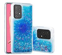 SNCLET Case para Samsung Galaxy A23 5G Funda Glitter Liquida Móvil Case 3D Bling Silicona TPU Carcasa Anti-arañazos Cristal Protección Cover Caso Suave Claro Bumper para Samsung A23 4G/5G,Mandala 1