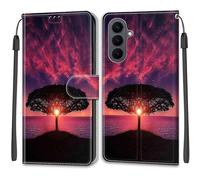 SNCLET Cuero Funda para Samsung Galaxy S26+ Funda de Cuero con Tapa Flip Case Piel PU Patrón de Colores Folio Ranura para Tarjeta Cierre Magnético Cover para Samsung Galaxy S26+,Seaside Sunset