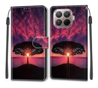 SNCLET Cuero Funda para Xiaomi 15T Pro 5G Funda de Cuero con Tapa Flip Case Piel PU Patrón de Colores Folio Ranura para Tarjeta Cierre Magnético Cover para Xiaomi 15T Pro 5G,Seaside Sunset