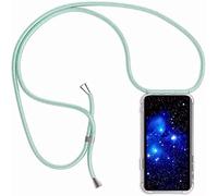 SNCLET Funda con Cuerda para Realme 14x Silicona Case con Correa Ultra Thin Transparente Funda con Cinta con Colgante Collar Correa de Cuello Cordón Carcasa para Realme 14x,Verde