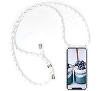 SNCLET Funda con Cuerda para Xiaomi Poco F7 Ultra Transparente TPU Case Ultra Thin Funda de Silicona con Colgante Collar Correa de Cuello Cordón Movil Carcasa para Xiaomi Poco F7 Ultra,Blanco