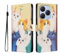 SNCLET Funda para Blackview Shark 9 Cover Girl Funda Tipo Cartera de Cuero PU con Ranura para Tarjetas,Soporte Integrado,Cierre Magnético Wallet Cover para Blackview Shark 9,Gatito Bonito