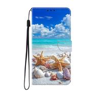 SNCLET Funda para Honor 400 Pro Carcasa de Cuero con Tapa y Cartera, Interior de Silicona Antigolpes, Cierre Magnético y Soporte Plegable, Cover Case, La Costa