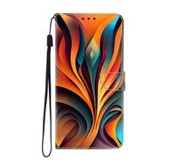 SNCLET Funda para Huawei P20 Pro Carcasa Cuero PU Piel con Tarjeta, Soporte y Cierre Magnético Flores Dibujos Wallet Case Flip Cover Interior Silicona Antigolpes, Arenas movedizas de Colores