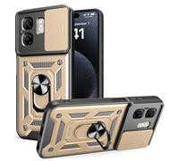 SNCLET Funda para Infinix Smart 9 Funda Cubierta de cámara Deslizante con Soporte de Anillo Armor Carcasa de PC TPU Bumper Antigolpes Protector Antiarañazos Cover para Infinix Smart 9,Oro