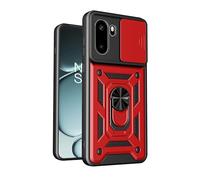 SNCLET Funda para OnePlus 15R 5G Protección de la Cámara Case con Protección Soporte de Anillo Carcasa Anti-Golpes Anti-Arañazos Cover Protector Armor Funda para OnePlus 15R 5G,Rojo