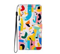 SNCLET Funda para Samsung Galaxy M15, Funda Tapa Libro Movil de Cuero PU para Samsung Galaxy M15, Ranura para Tarjeta Plegable Billetera Carcasa,Melodías Divertidas y alegres Motivos