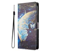 SNCLET Funda para TCL 405 Funda Tipo Cartera con Diseño Estampado Cuero PU con Carcasa de Silicona,Ranura para Tarjetas,Soporte Integrado,Cierre Magnético Cover para TCL 405,Alas De Mariposa