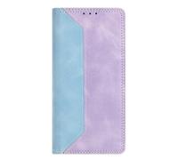 SNCLET Funda para ZTE Blade A56 4G Resistente a los Golpes Cover Tipo Cartera de Cuero PU con Ranuras para Tarjetas,Función de Soporte,Estilo Libro Magnético Funda para ZTE Blade A56 4G,Azul/Morado