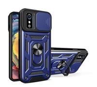 SNCLET Funda para ZTE Blade L9 Carcasa con Protector de cámara con Tapa Deslizante y Soporte de Anillo Carcasa de PC Duro Armor Antiarañazos Fundas para ZTE Blade L9,Azul