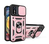 SNCLET Funda para ZTE Blade L9 con Anillo de Soporte y Protección de la Cámara Funda Anti-Rasguño Carcasa PC Duro Protector Bumper Case Armor Antiarañazos para ZTE Blade L9,Oro Rosa