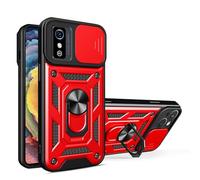 SNCLET Funda para ZTE Blade L9 Protección de la Cámara Case con Protección Soporte de Anillo Carcasa Anti-Golpes Anti-Arañazos Cover Protector Armor Funda para ZTE Blade L9,Rojo