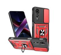 SNCLET Funda para ZTE Nubia Neo 2 Protección de la Cámara Case con Protección Soporte de Anillo Carcasa Anti-Golpes Anti-Arañazos Cover Protector Armor Funda para ZTE Nubia Neo 2,Rojo